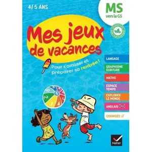 Hatier Mes jeux de vacances - Cahier de vacances 2025 de la MS vers la GS pas cher