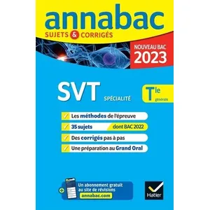 Comparateur de prix : Hatier Annales du bac Annabac 2023 SVT Tle générale (spécialité) broché