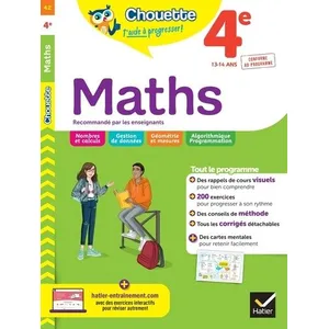 Comparateur de prix : Hatier Chouette - Maths 4e: cahier de révision et d'entraînement recommandé par les enseignants