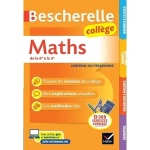 Comparateur de prix : Hatier Bescherelle maths collège : de la 6e à la 3e : conforme aux programmes