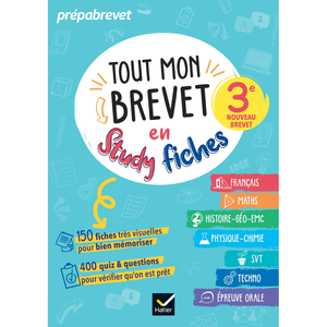 Comparateur de prix : Hatier Tout mon brevet 2025 en studyfiches - 3e (toutes les matières) broché