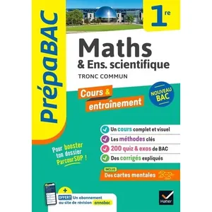 Comparateur de prix : Hatier Prépabac - Maths & enseignement scientifique (tronc commun) 1re générale