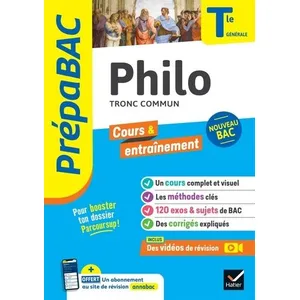 Comparateur de prix : Hatier Prépabac Philo Tle générale - Bac 2024: nouveau programme de Terminale