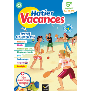 Comparateur de prix : Hatier vacances - Cahier de vacances 2025 Toutes les matières - de la 5e vers la 4e