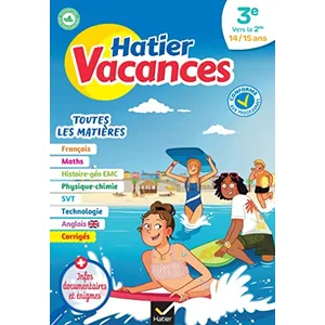 Comparateur de prix : Hatier vacances - Cahier de vacances 2025 Toutes les matières - de la 3e à la 2de