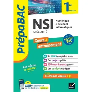 Comparateur de prix : Hatier Prépabac NSI 1re générale (spécialité): nouveau programme de Première