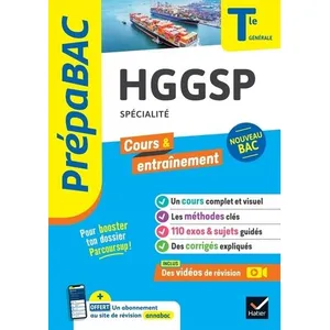Comparateur de prix : Hatier Prépabac HGGSP Tle générale (spécialité) - Bac 2024: nouveau programme de Terminale