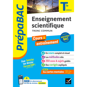 Hatier Enseignement scientifique tronc commun, terminale générale : nouveau programme pas cher