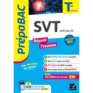 Hatier Prépabac Réussir l'examen - SVT Tle générale (spécialité) - Bac 2025 pas cher
