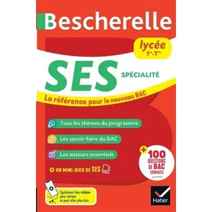 Comparateur de prix : Hatier Bescherelle lycée - SES 1re, Tle Nouveau bac: tout le programme de spécialité en SES