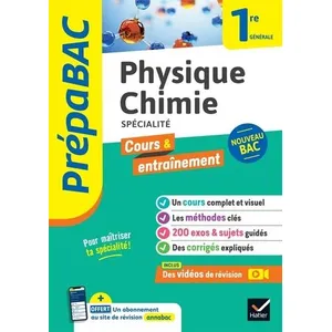 Comparateur de prix : Hatier Prépabac Physique-chimie 1re générale (spécialité): nouveau programme de Première