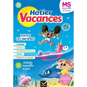 Comparateur de prix : Hatier vacances - Cahier de vacances 2025 de la MS vers la GS 4/5 ans