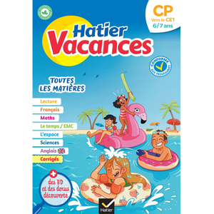 Comparateur de prix : Hatier vacances - Cahier de vacances 2025 du CP vers le CE1 6/7 ans