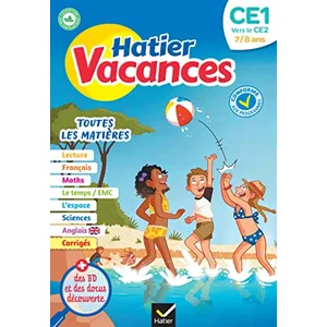 Comparateur de prix : Hatier vacances - Cahier de vacances 2025 du CE1 vers le CE2 7/8 ans