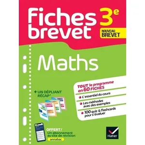 Comparateur de prix : Hatier Fiches brevet - Maths 3e Brevet 2025 Bernard Demeillers (Auteur)