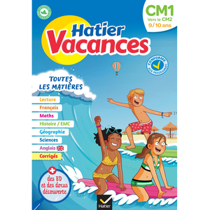 Comparateur de prix : Hatier vacances - Cahier de vacances 2025 du CM1 vers le CM2 9/10 ans