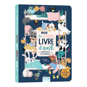 Auzou Editions Mon très grand livre d'éveil - bonne nuit les animaux !