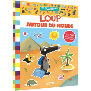 Auzou Éditions Mes autocollants malins - loup autour du monde