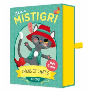 Comparateur de prix : Auzou Jeu de Cartes Mistigri Chiens et Chats - Unique - Vert - Pour Enfant à partir de 4 ans