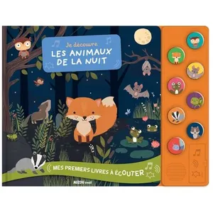 Auzou Éditions Mes premiers livres à écouter - je découvre les animaux de la nuit pas cher