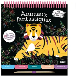 AUZOU Mes tableaux à gratter : animaux fantastiques pas cher