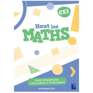 Comparateur de prix : Retz Haut les maths ! CE1 - Guide pédagogique - Programmes 2025
