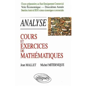 Comparateur de prix : Ellipses Cours et exercices de mathématiques - Analyse - Tome 5 -  HEC voie économique - 2e année