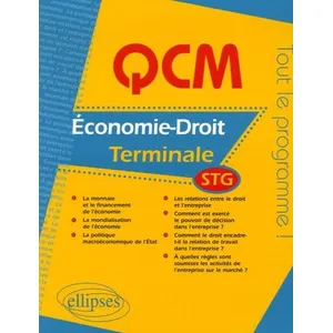 Comparateur de prix : Ellipses QCM économie-droit - Terminale STG