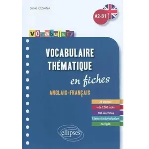 Comparateur de prix : ELLIPSES Vocabulaire thématique en fiches : anglais-français, A2-B1 : avec exercices corrigés Sylvie Cesana