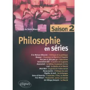 Ellipses Philosophie En Séries - Saison 2 pas cher