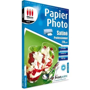 Comparateur de prix : Pack 25 papiers photo satiné a4 270g/m² 25f micro application ma-5247