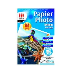 Papier imprimante Micro Application Papier Photo Eco Pack - Brillant