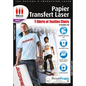 Micro Application Papier transfert Laser textiles clairs