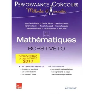 Technique Et Documentation Mathématiques 1re année BCPST VÉTO