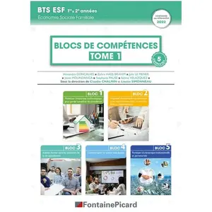 Comparateur de prix : Blocs De Compétences Bts Esf 1re Et 2e Années - Tome 1