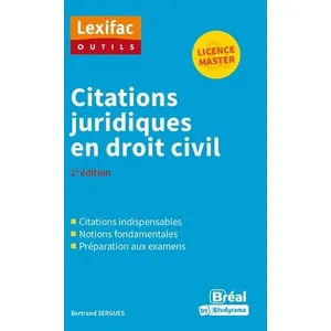Bréal Citations juridiques en droit civil pas cher