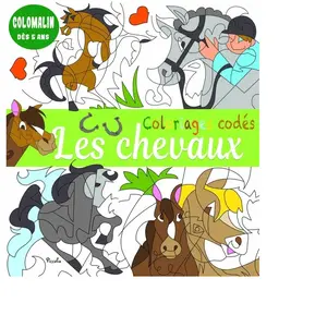 Piccolia Coloriages codés - Les chevaux broché pas cher