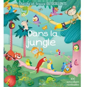 Piccolia Dans la jungle - Cherche et trouve autocollants pas cher