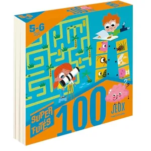 Hugo Jeunesse 100 jeux pour super futés 5-6 ans pas cher