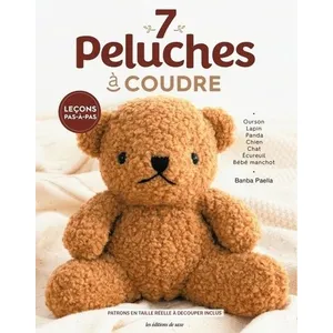 Comparateur de prix : De Saxe Eds 7 peluches à coudre : ourson, lapin, panda, chien, chat, écureuil, bébé manchot : leçons pas-à-pas