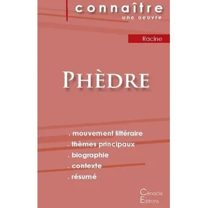 Du Cenacle Editions Fiche de lecture Phèdre de Jean Racine (Analyse littéraire de référence et résumé complet)