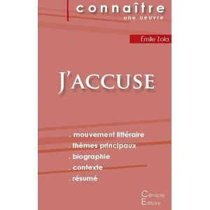 Comparateur de prix : Du Cenacle Editions Fiche de lecture J'accuse de Zola (Analyse littéraire de référence et résumé complet)