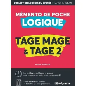 Comparateur de prix : Studyrama Eds Mémento logique tage mage et tage 2