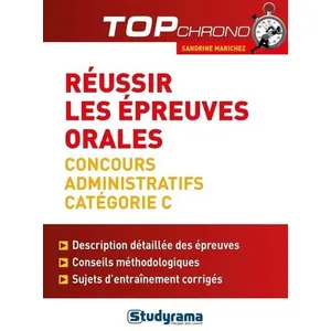Comparateur de prix : Studyrama Eds Réussir les épreuves orales concours administratifs catégorie c