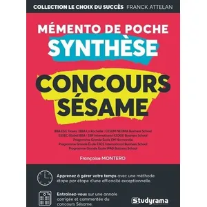 Comparateur de prix : Studyrama Eds Mémento de poche synthèse concours sésame