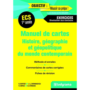Studyrama Eds Manuel de cartes histoire géographie et géopolitique Monde contemporain