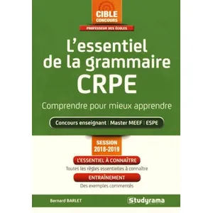 Comparateur de prix : Studyrama Eds L'essentiel de la grammaire crpe