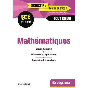 Studyrama Eds Mathématiques 1re annéeE ECE tout-en-un pas cher