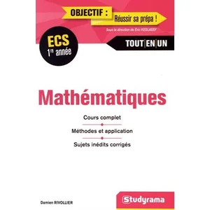 Comparateur de prix : Studyrama Eds Mathématiques 1re année ECS