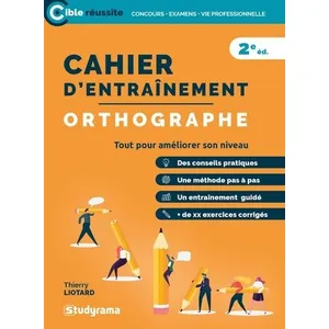 Studyrama Eds Cahier d'entraînement - Orthographe pas cher